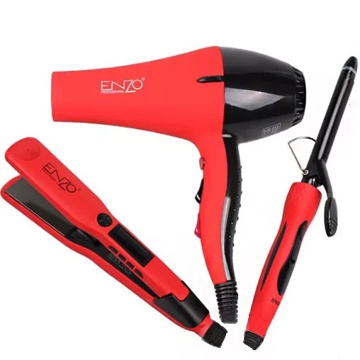 liEx2MVZLqtqT3wT سشوار انزو پروفیشینال مدل EN_6306 به همراه اتو مو و فر کننده مو - تصویر 1